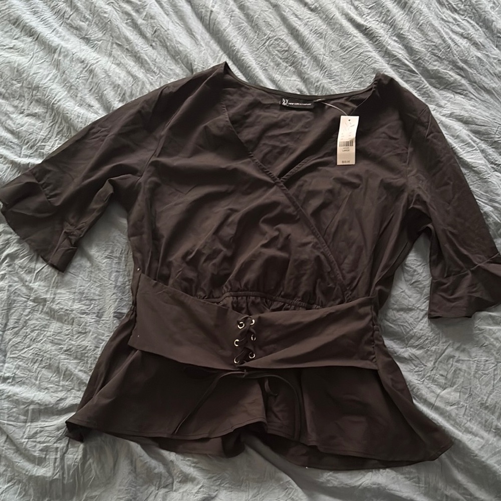 Elegant Black Wrap Top
